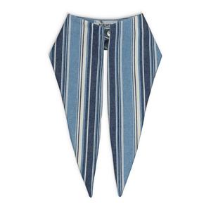 Полосатый топ Roberto Sanchez Olga с заостренным галстуком на шее - Синий