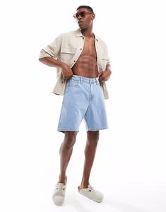 Джинсовые шорты свободного кроя JJ Rebel светло-голубого цвета