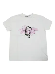 Футболка с короткими рукавами и графическим принтом The North Face Kids, белый