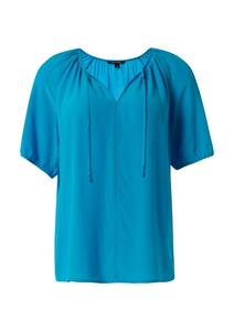 Блузка с коротким рукавом COMMA Blouse, лазурный