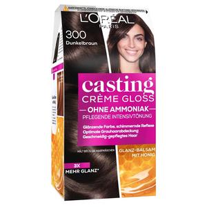 Краска для волос casting crème gloss pflegend Loreal Paris, nr. 300 - dunkelbraun, количество 1 шт.
