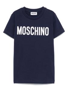 Moschino Kids футболка с логотипом, синий