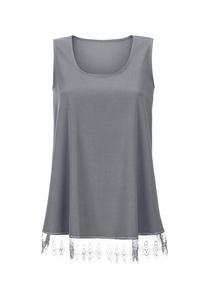 Топ с кружевом Madeleine, серый