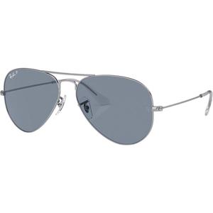 Солнцезащитные очки Ray-Ban Aviator Large Metal Polarized Ray-Ban, Silver/Polar Blue
