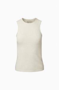 Женская льняная трикотажная майка белого цвета Onia