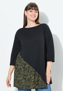Топ Ulla Popken PATCHWORK STYLE A-LINE, Black