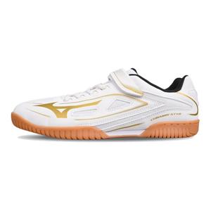 Детские кроссовки GS Low-top белые/золотые Mizuno, белый/золотой