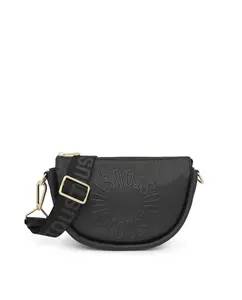 Средняя полукруглая сумка-бандо с молнией Tous, черный