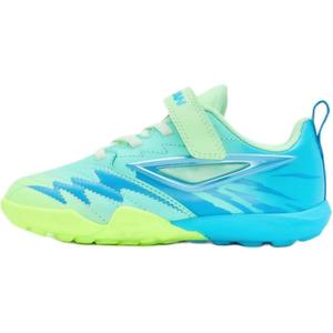 Детские футбольные бутсы с амортизаторами и низким верхом для детей от 3 до 7 лет QIAODAN, синий/зеленый