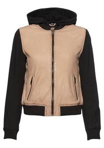 Кожаная куртка Gipsy by Mauritius Between-Season Jacket, цвет light beige/black