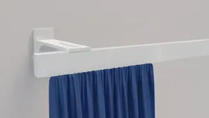 Карниз indeko "Bern", 1 направляющая, желаемая длина, полный комплект внутренней направляющей, включая планеры и крепежный материал 310 см, белый