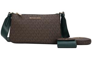 Коллекция сумок Jet Set из ПВХ портативная сумка через плечо на пояс женская коричневая и зеленая MICHAEL KORS