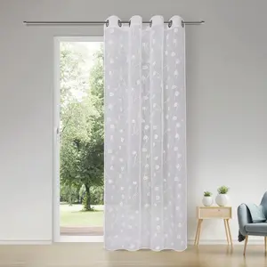 Герстерская штора «Пенина», (1 шт.), штора на люверсах для самообслуживания «Пенина» Gerster, белый