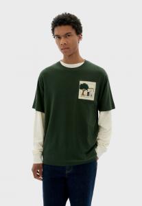 Футболка Thinking Mu AARON, Pine Green/Dark Green