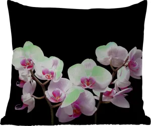 Подушка для улицы - Орхидея - Цветы - Розовый - Флора - 40x40 см - Водонепроницаемая - Подушка для отдыха - Подушка - Внутренняя обивка с изображением MuchoWow