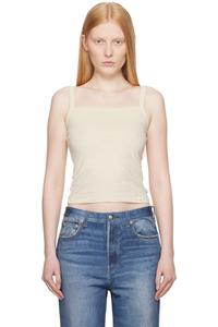 Массивный топ с квадратным вырезом Rag & Bone, цвет oatmeal