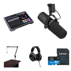Студийный комплект TASCAM Mixcast Podcast с микрофоном Shure SM7B