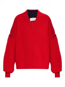 Свитер с отстегивающимися рукавами Sportmax, красный