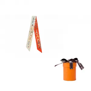 Шелковый шарф Unisex HERMES, красный