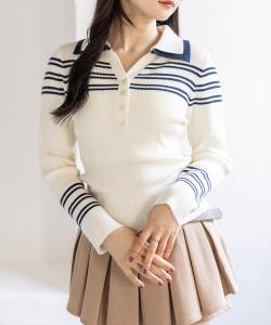 Поло из двухцветной вязки <<Новинка>>