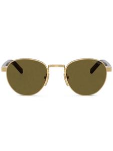 Prada Eyewear солнцезащитные очки в круглой оправе, золотой