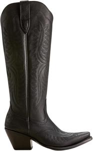 Ковбойские сапоги для женщин с круглым носком, женские западные сапоги, классические модные вышитые западные ботинки, традиционные деревенские сапоги JUNQIAKO, Black