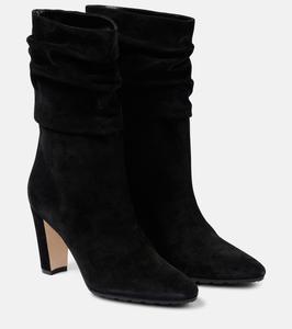 Сапоги до колена Calasso 90 из замши Manolo Blahnik, 0015 Blck