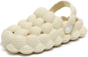 Горки с шармами для женщин и мужчин, тапочки с пузырьками против скользящей формы, мягкие горки для гольф-мяча в открытом космосе в открытом космосе, тапочки с толстой подошвой спа-горок для спортзала, душа, спальня, домашние сандалии Jswei, белый