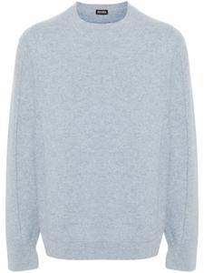 Zegna фактурный джемпер тонкой вязки, синий