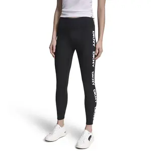 Леггинсы DKNY DP6P3813 с высокой талией, длина 7/8, черный