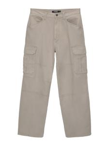 Брюки-карго свободного кроя Pull&Bear, серо-коричневый