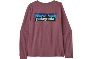Футболка Patagonia с длинным рукавом и детским графическим логотипом, цвет Gravel Heather/GLH
