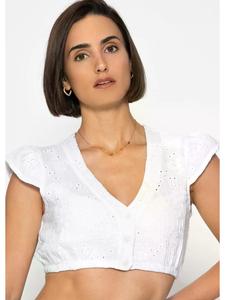 Белая муслиновая блузка с вышивкой SASSYCLASSY