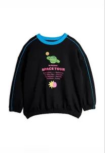 Толстовка с надписью «космический тур» Mini Rodini, Black