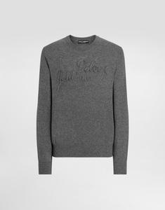 Шерстяной пуловер Dolce & Gabbana, серый