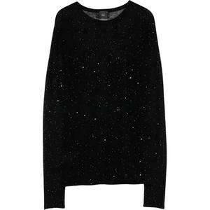 Топ с длинным рукавом с блестками PINKO, черный