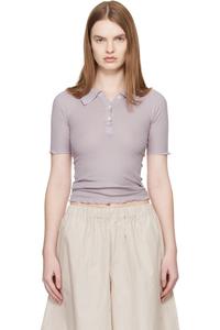 Baserange Фиолетовое двубортное поло