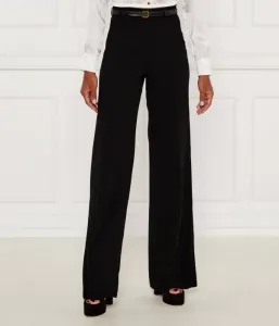 Брюки с поясом flare fit Elisabetta Franchi, черный