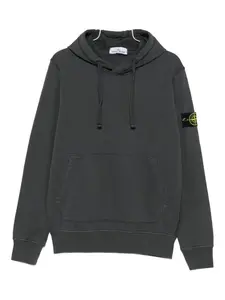 Худи с нашивкой-логотипом Stone Island, серый