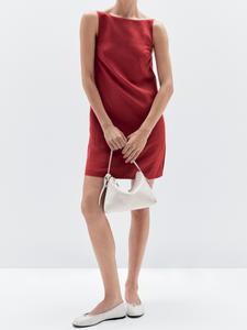 Маленькая сумка из кожи наппа Massimo Dutti, белый