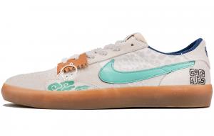 Nike Низкие кроссовки для скейтбординга Heritage, устойчивые к истиранию и скольжению, унисекс, бежевые, белые, зеленые