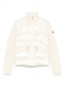 Кардиган со вставками Moncler Enfant, нейтральный