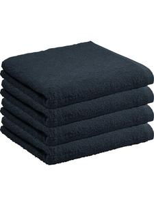Redbest  Махровое легкое банное полотенце Oceanside, комплект из 4 штук, черный цвет
