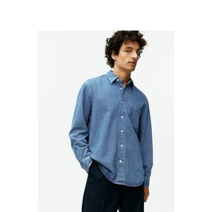 Рубашка джинсовая Arket мужская, светло-голубой