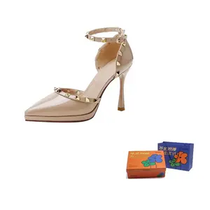 WOXXXN Женские черные туфли на высоком каблуке Apricot, цвет Apricot