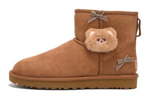 UGG Классические мини термостойкие устойчивые к истиранию короткие зимние ботинки Women's Brown