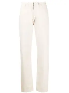 Прямые джинсы с бахромой MAISON MARGIELA, нейтральный