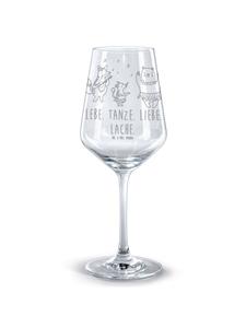 Бокал для вина с лесными животными и надписью на прозрачном фоне Mr. & Mrs. Panda