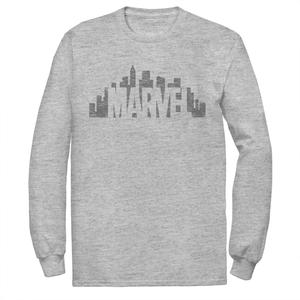 Мужская футболка с выцветшим логотипом City Skyline Marvel