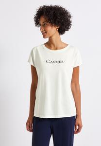 Футболка Street One MIT FOLIEN-WORDING, Weiß/Off-White